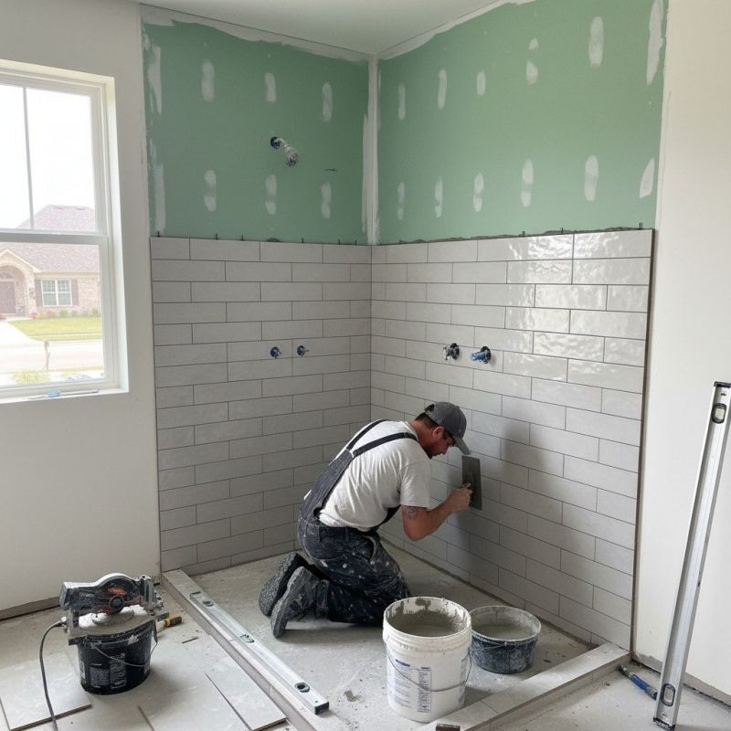 Shower Tile Laying