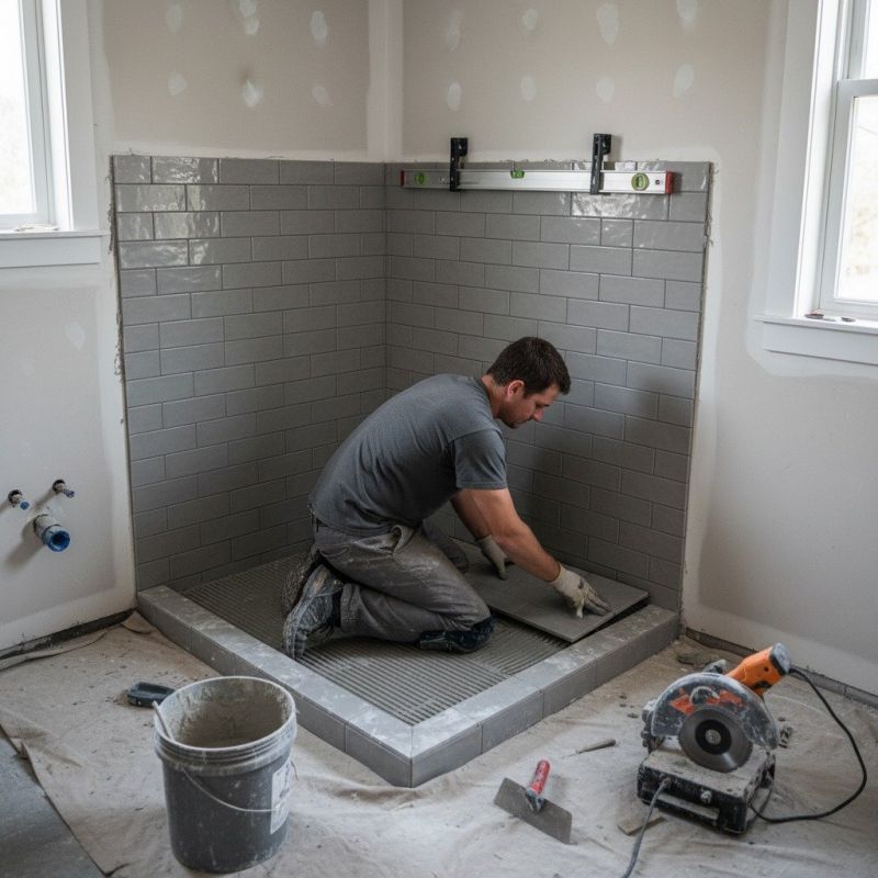 Shower Tile Laying